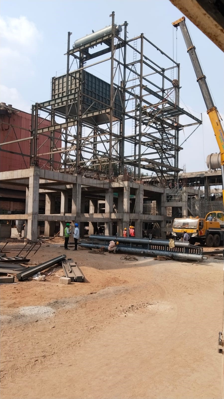 Site work - boiler erection